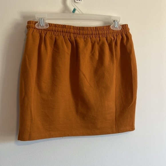 NWT Minimalist Terry Skirt Boutique Mini XS Venus French Camel Yellow Casual - Picture 7 of 12